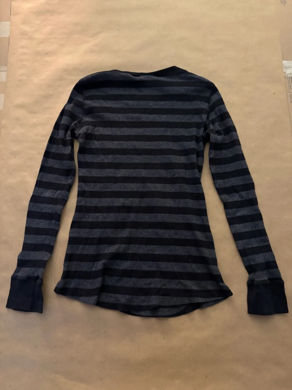 Blu Chic Y2K Black Graphic Striped Long-Sleeve Tee Skull And Roses Emo Grunge - Picture 2 of 10